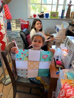 grandkids quilting