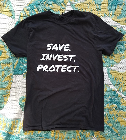 save invest protect shirt