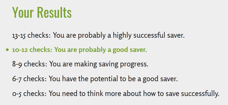 saver checklist key