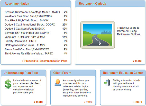 smart401k account areas