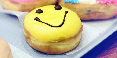 smiley face donut