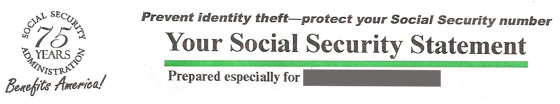 social security statement header