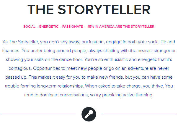 storyteller personality
