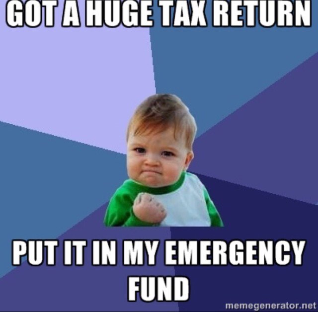 tax refund savings meme