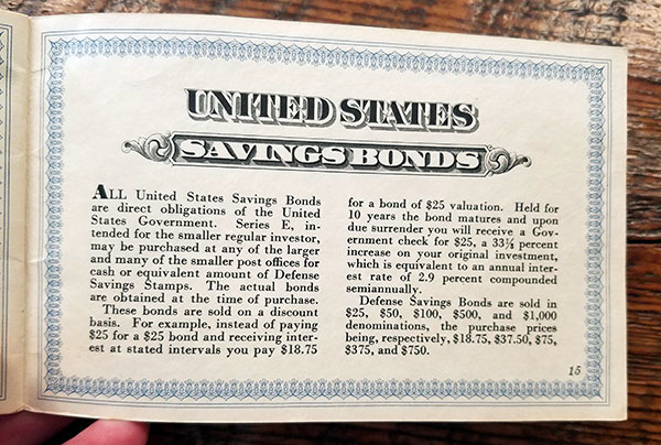 us savings bonds booklet