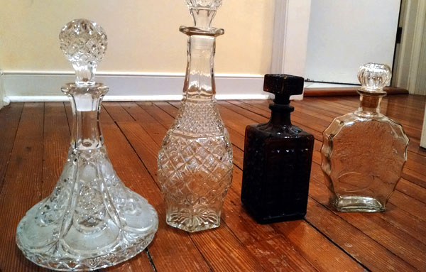 old vintage decanters