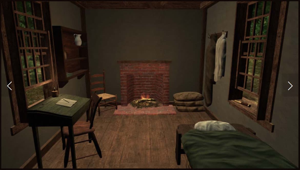 walden game - inside cabin