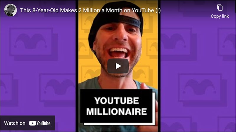 youtube millionaire video